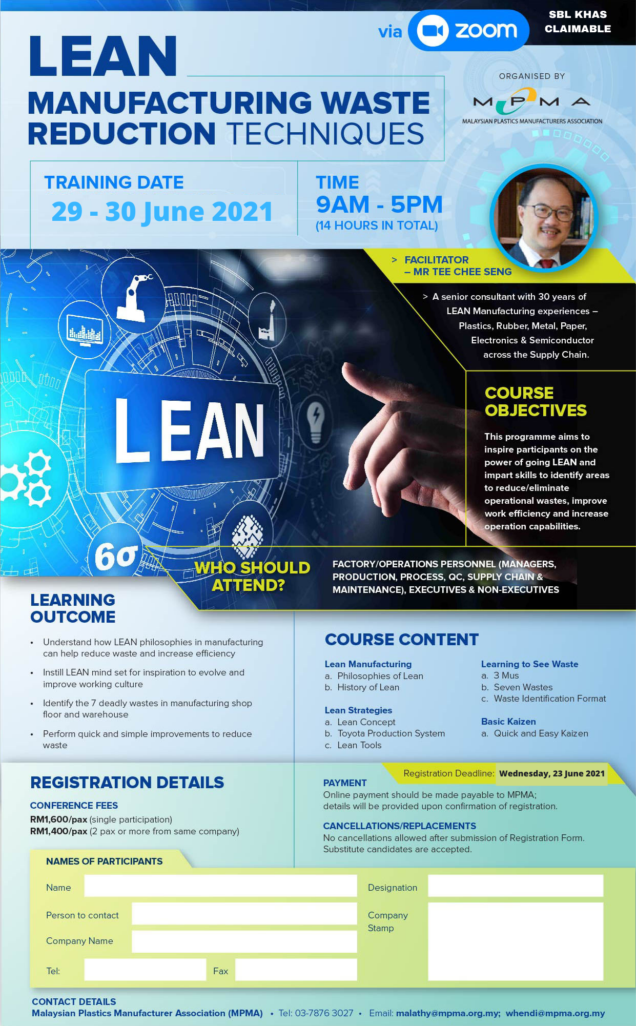 Lean Manufacturing Waste Reduction Techniques via Zoom