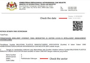 Mco 3.0 miti malaysia sop Surat Pelepasan